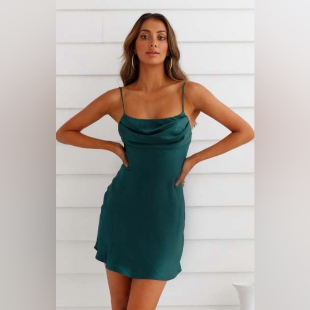 HELLO MOLLY You Make Me Dress Forest Green